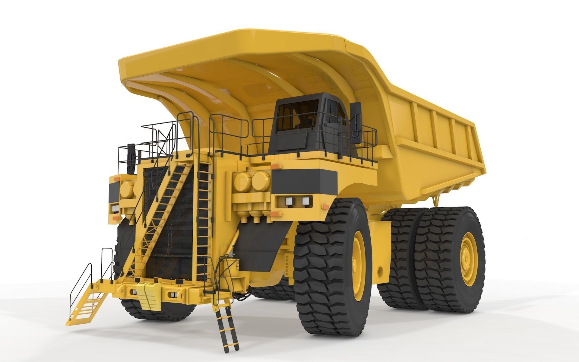 Rigged Mining Truck  3D model_10