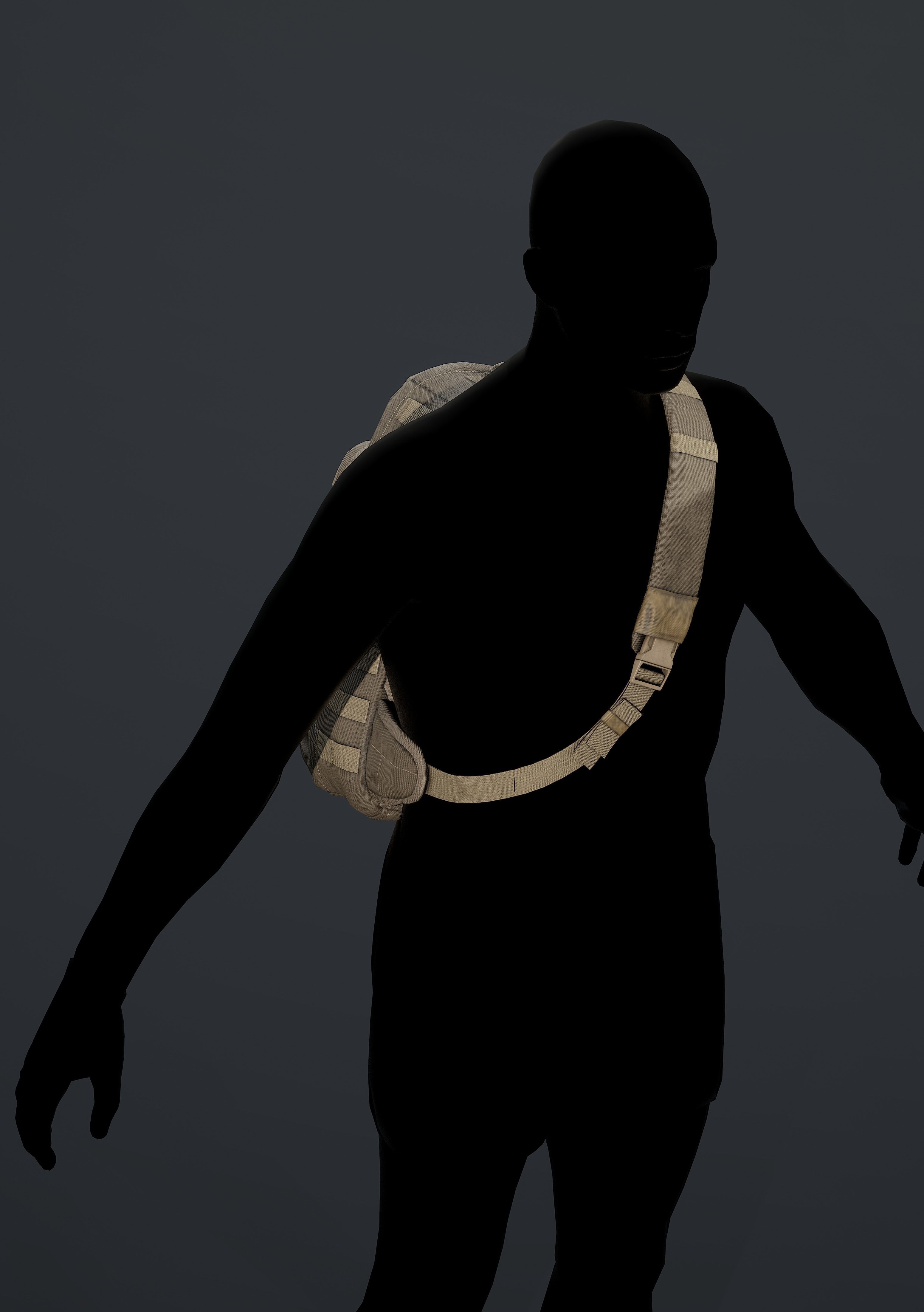 Moab Rush tactical bag Low-poly 3D model_8