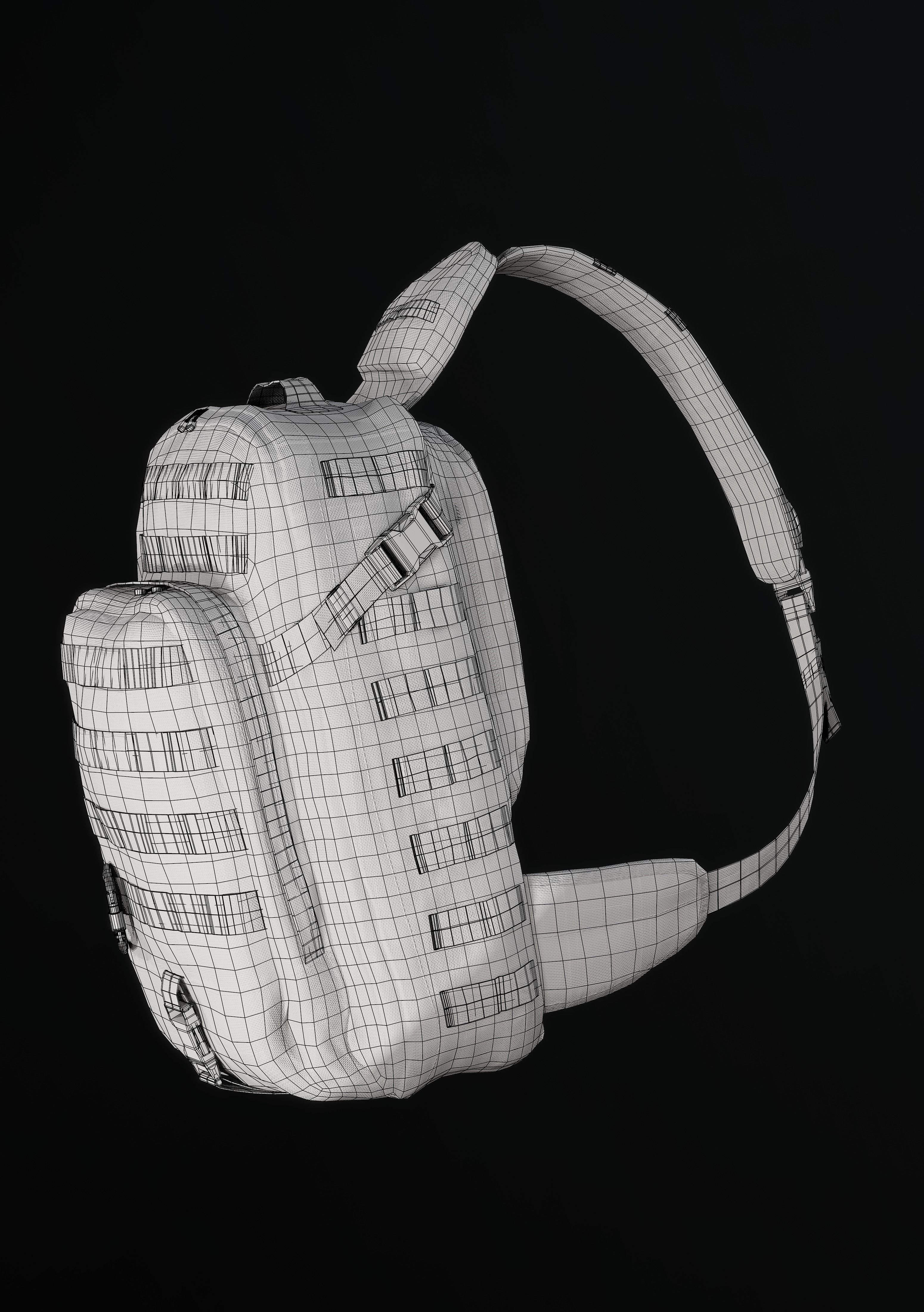Moab Rush tactical bag Low-poly 3D model_17