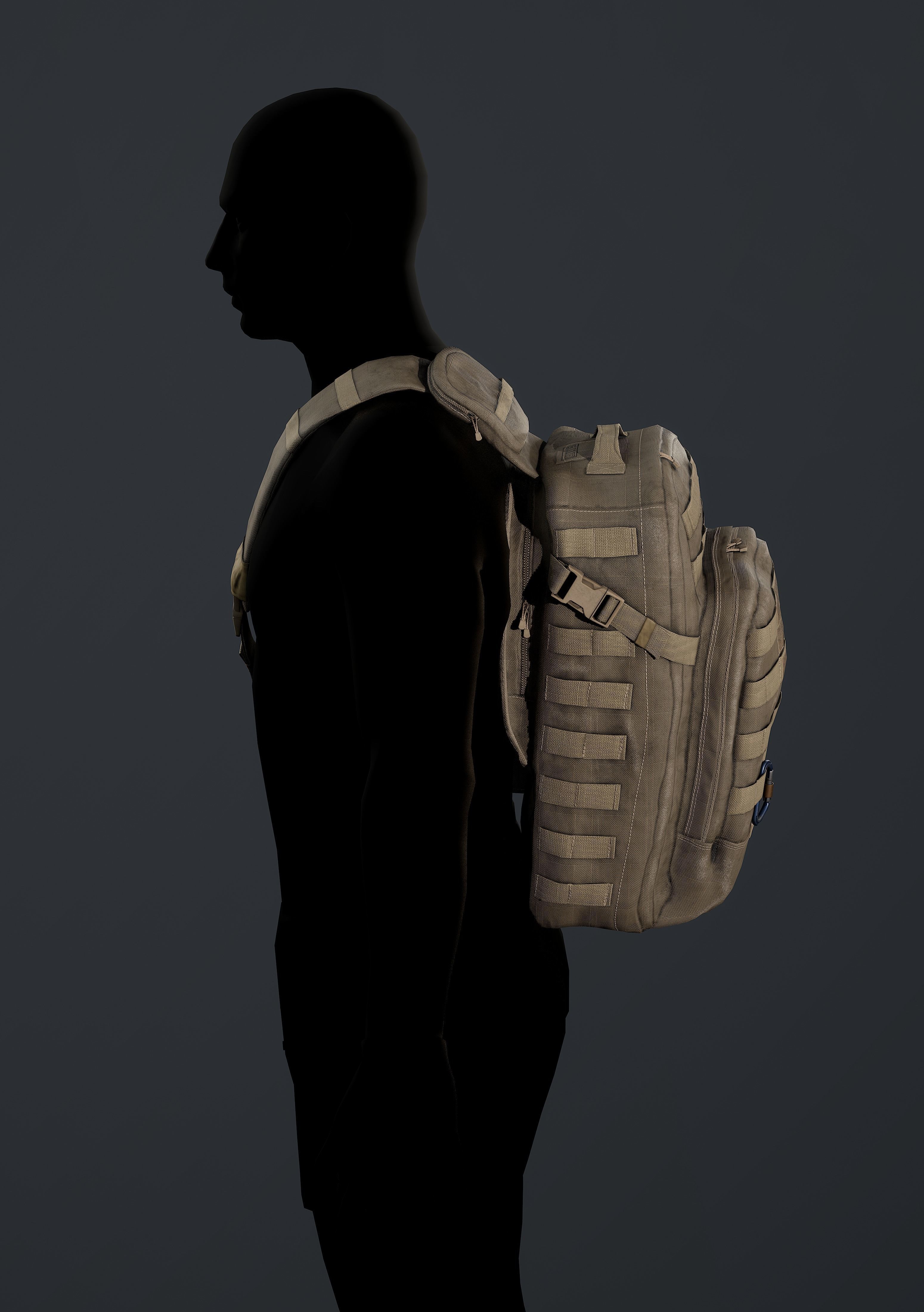 Moab Rush tactical bag Low-poly 3D model_13