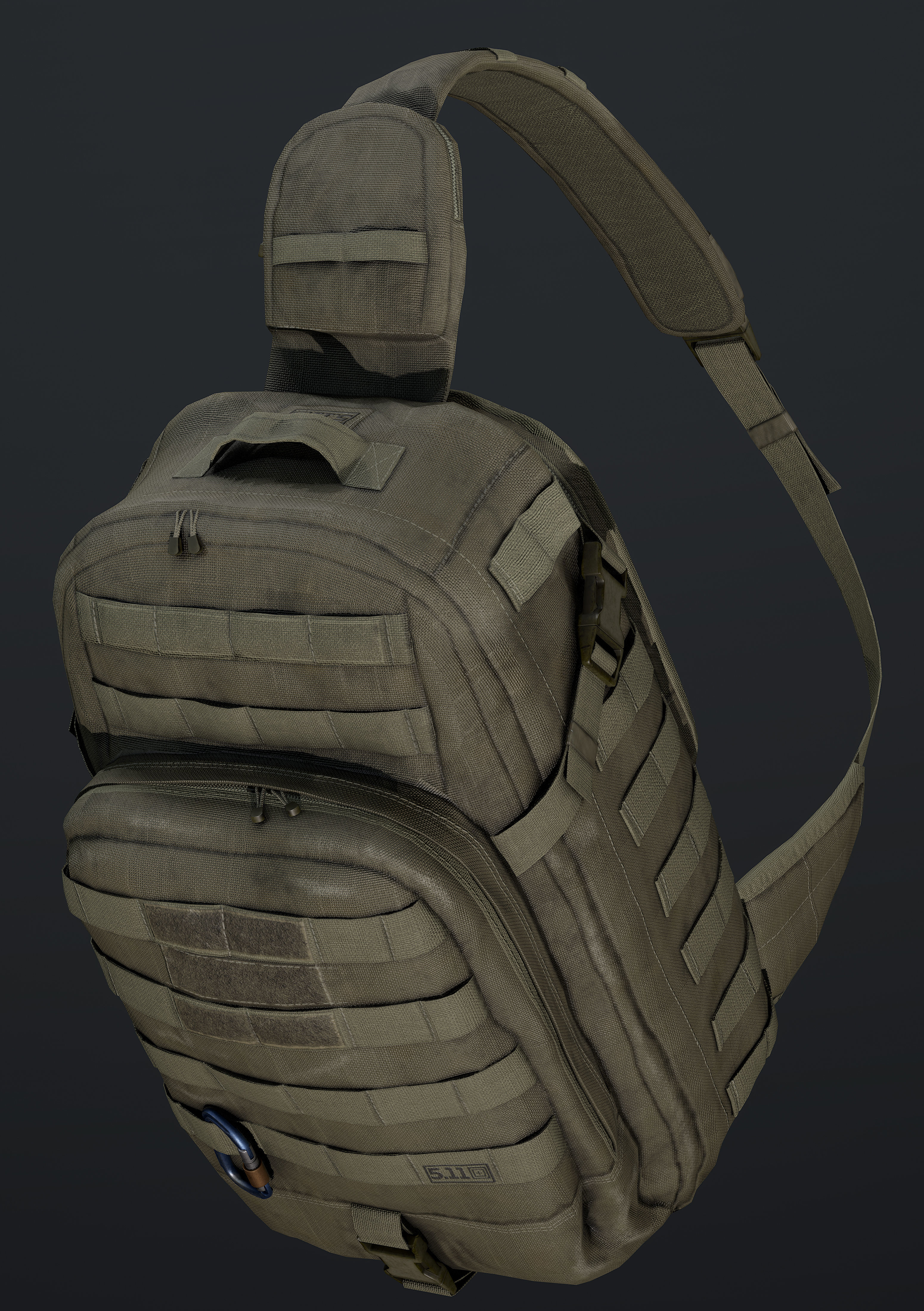 Moab Rush tactical bag Low-poly 3D model_3