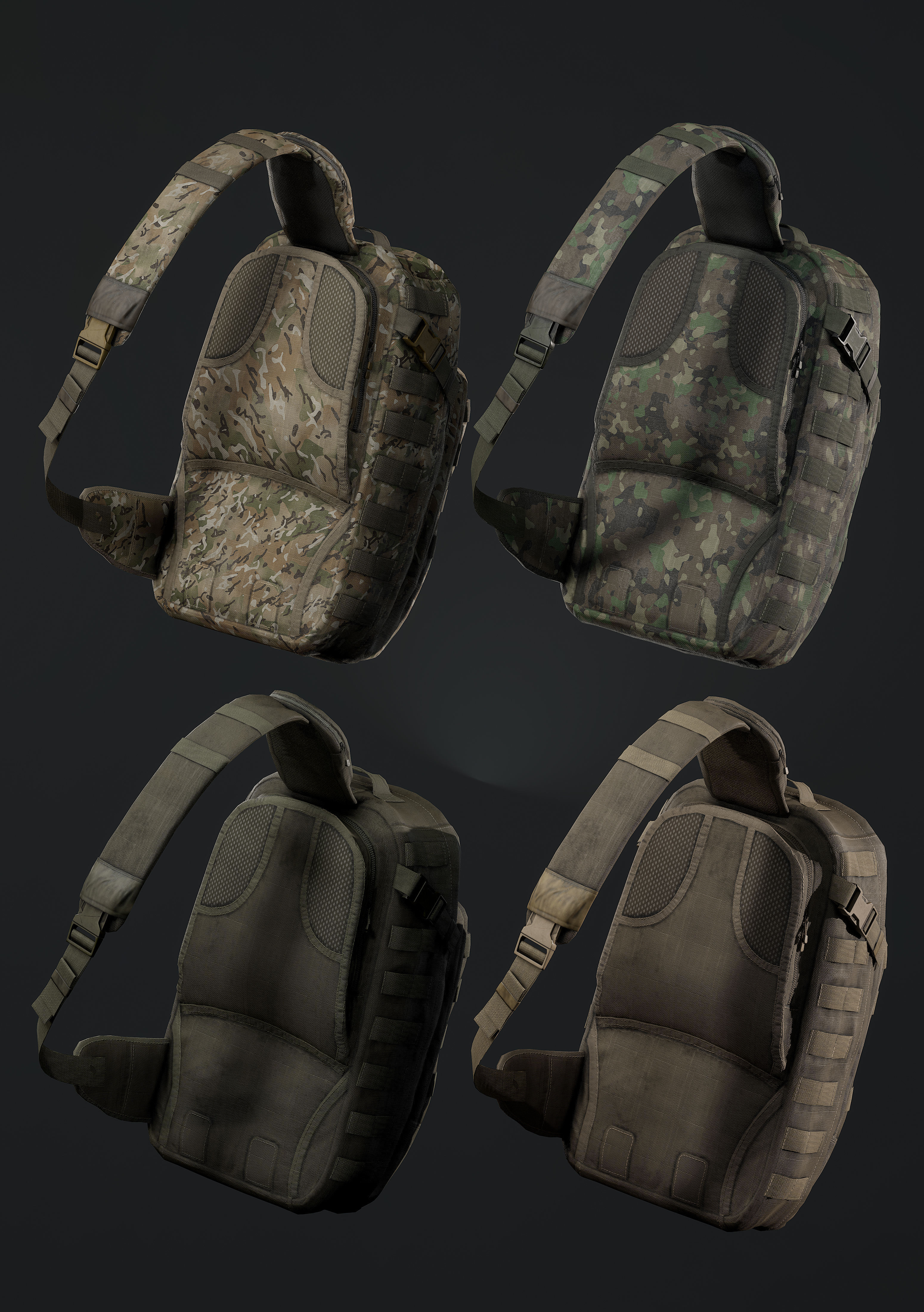 Moab Rush tactical bag Low-poly 3D model_14
