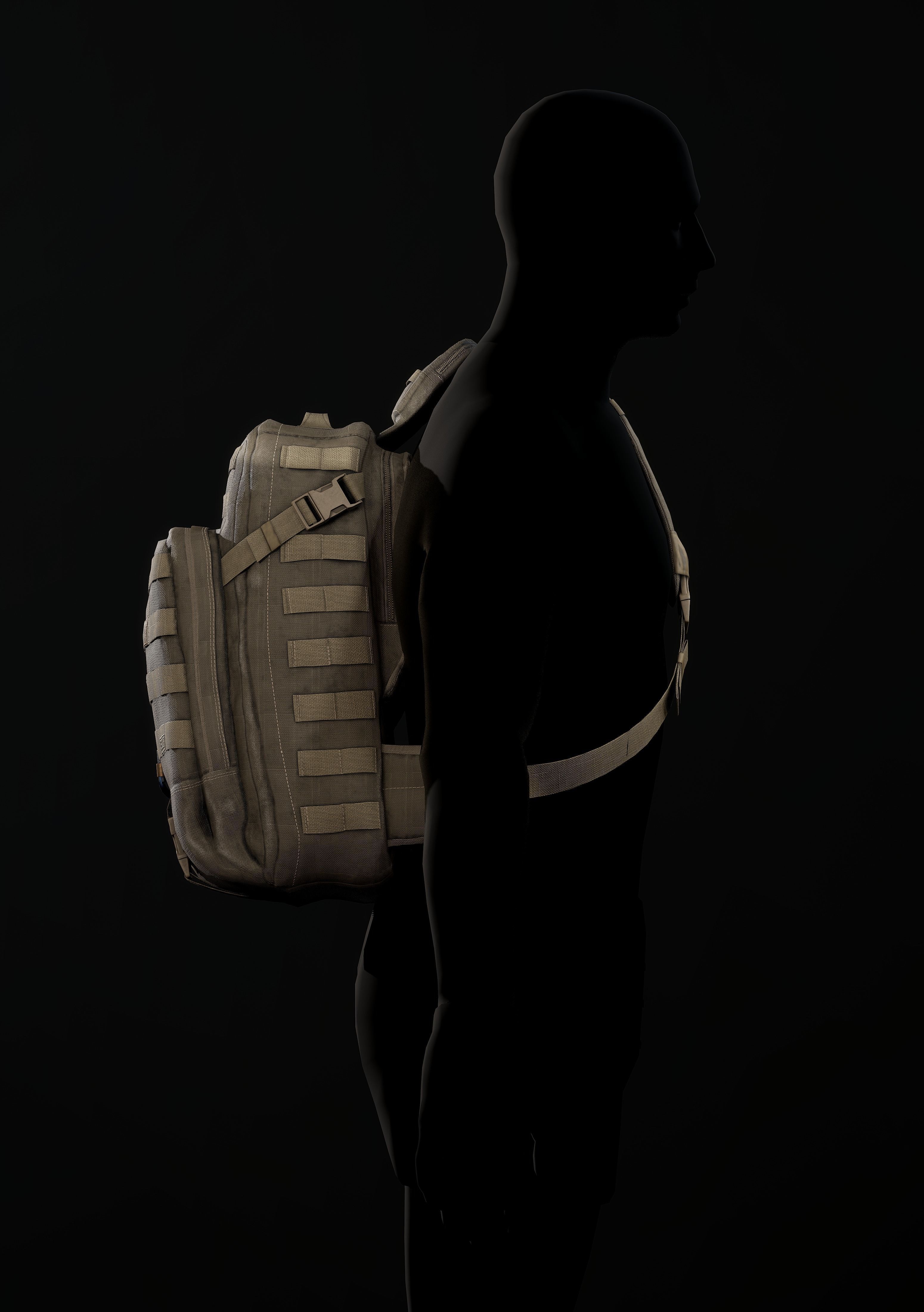 Moab Rush tactical bag Low-poly 3D model_12