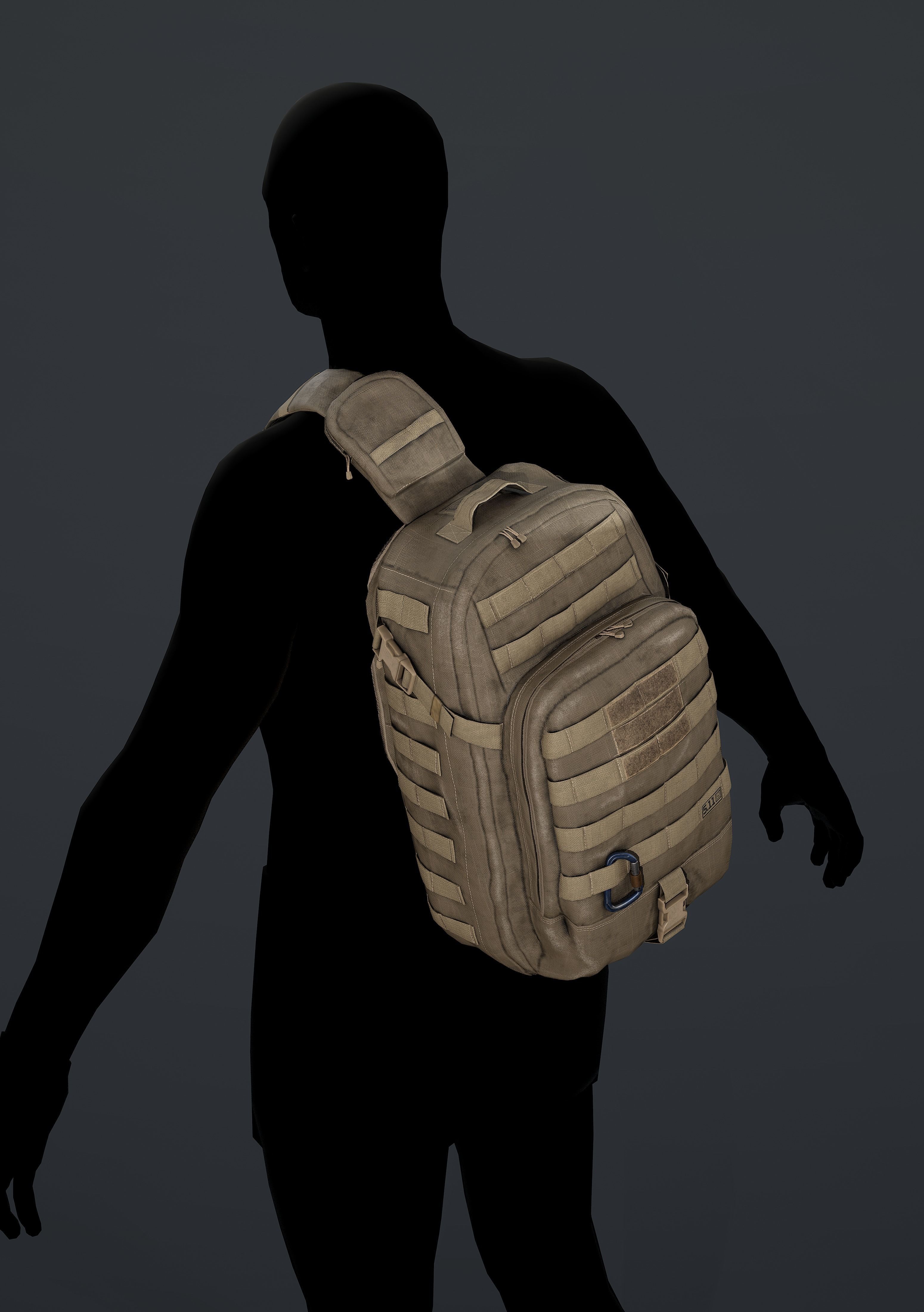 Moab Rush tactical bag Low-poly 3D model_10