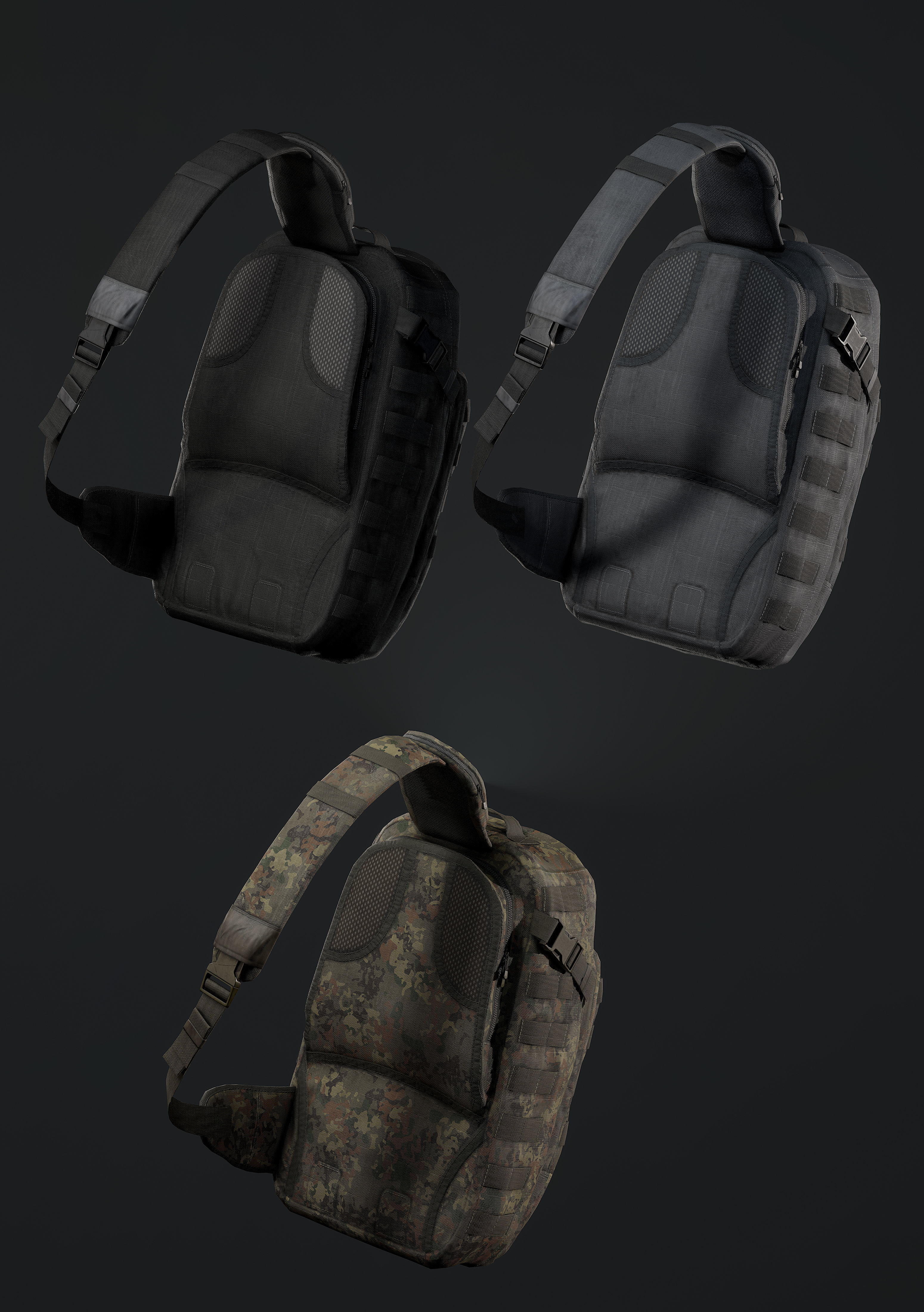 Moab Rush tactical bag Low-poly 3D model_15