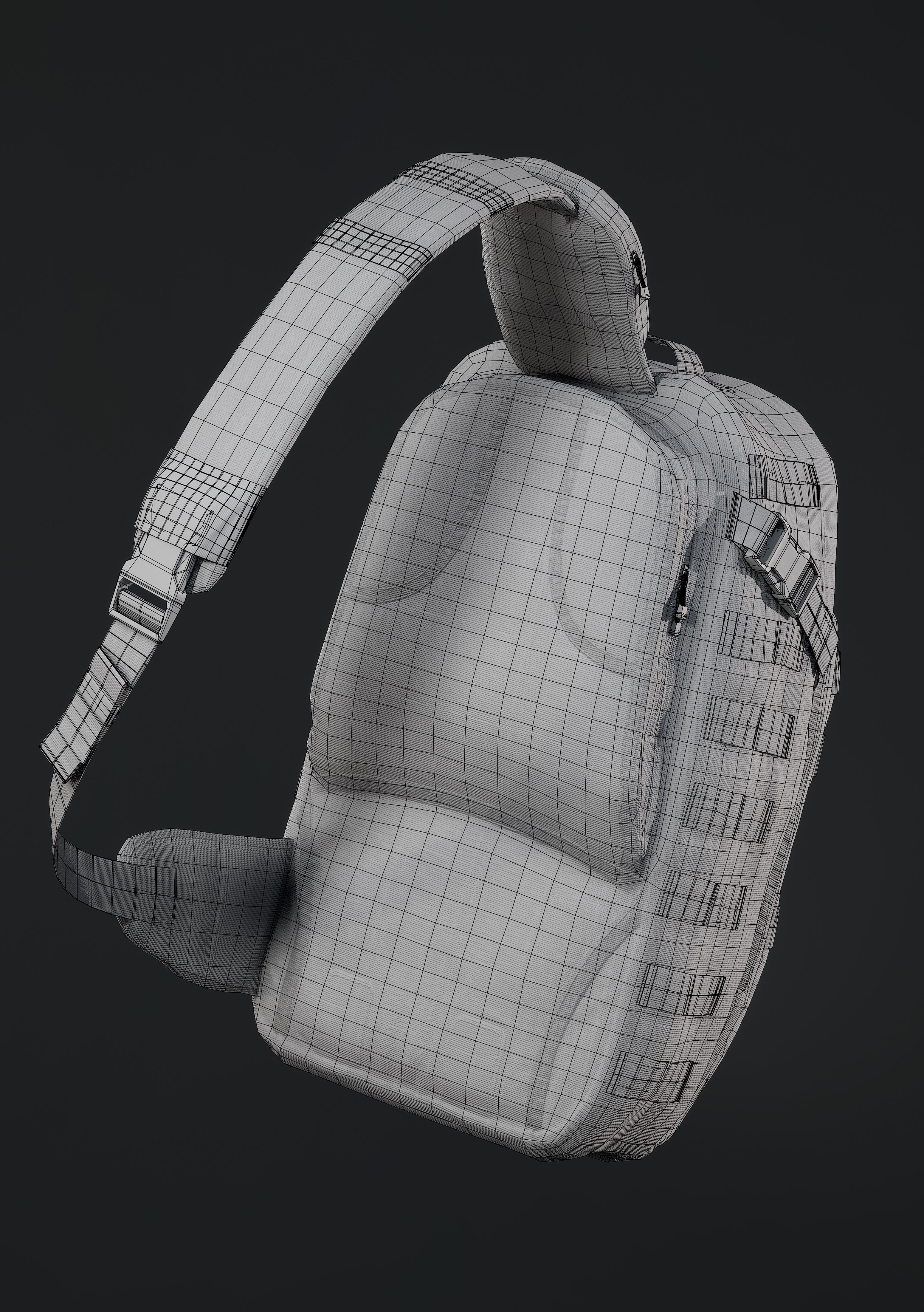 Moab Rush tactical bag Low-poly 3D model_16
