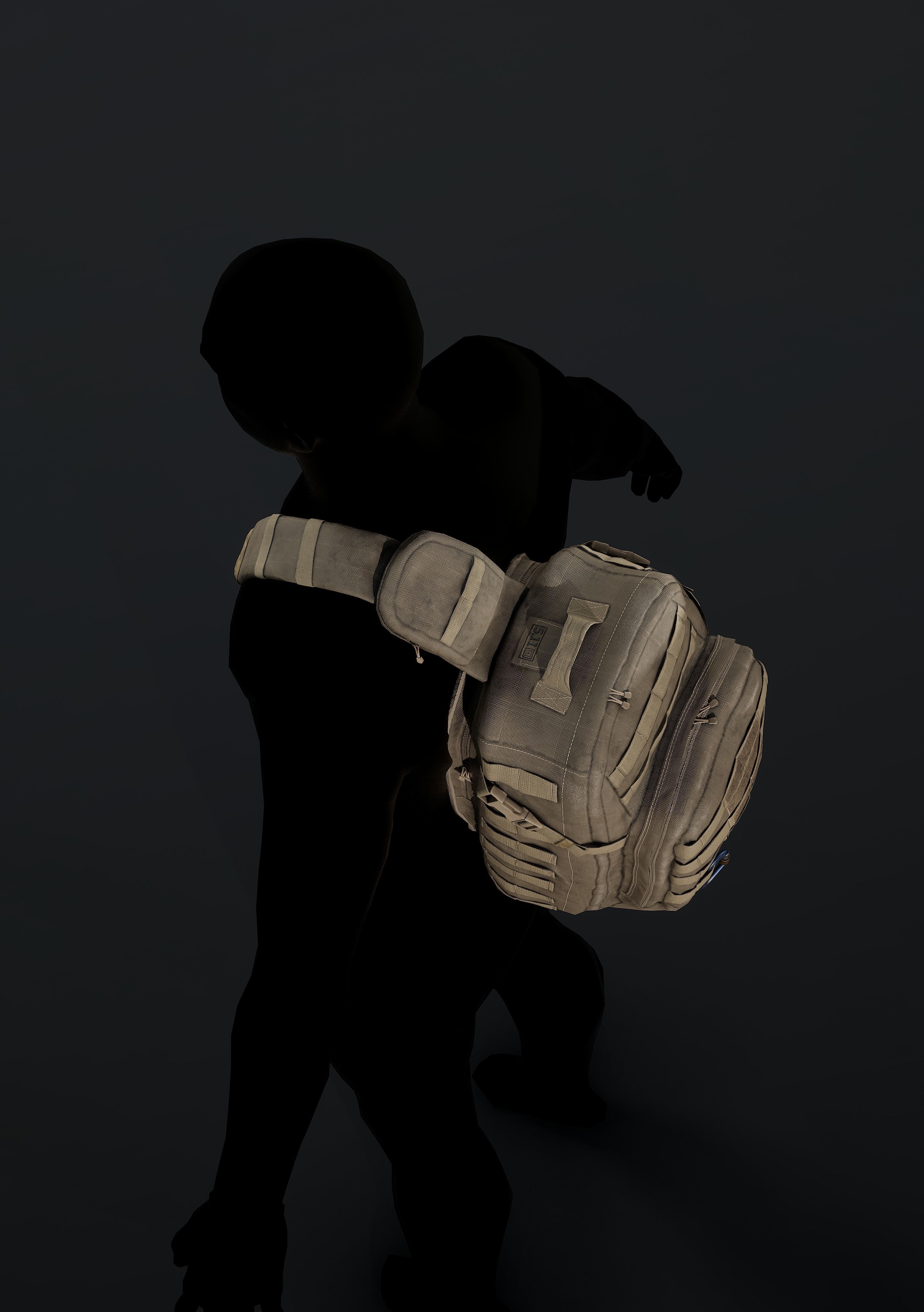 Moab Rush tactical bag Low-poly 3D model_11