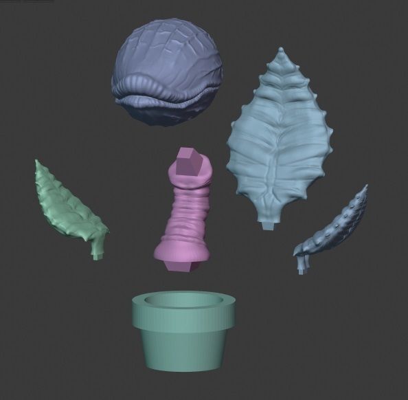 Audrey 2 alien plant 3D print model_5