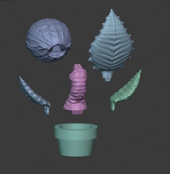 Audrey 2 alien plant 3D print model_6