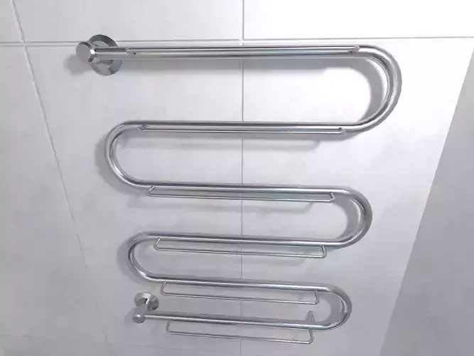Heated Towel Rail Low-poly 3D model