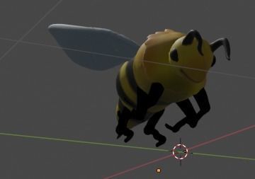 a basic  low poly Bee Free low-poly 3D model_2
