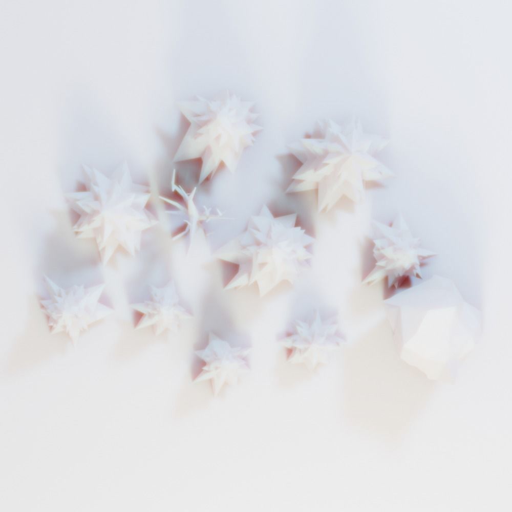 Low Poly Trees group of in origami style Low-poly 3D model_11