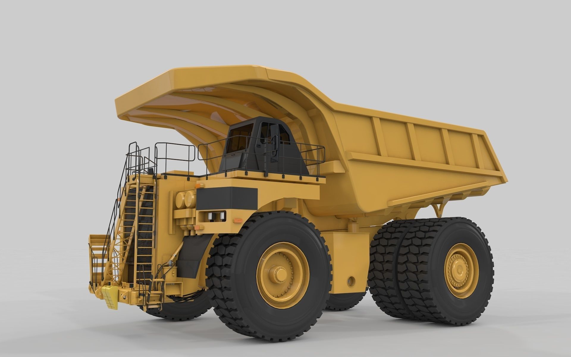 Mining Excavator and Truck 3D Model Collection_11