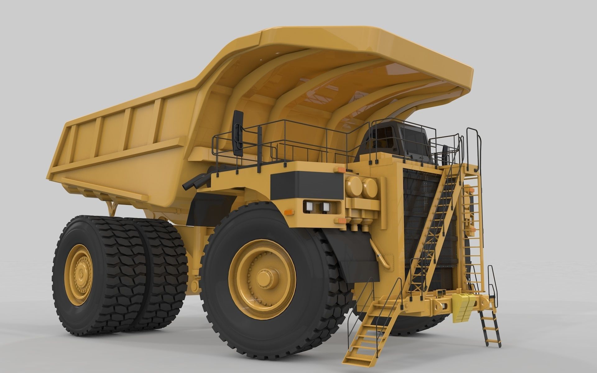 Mining Excavator and Truck 3D Model Collection_8
