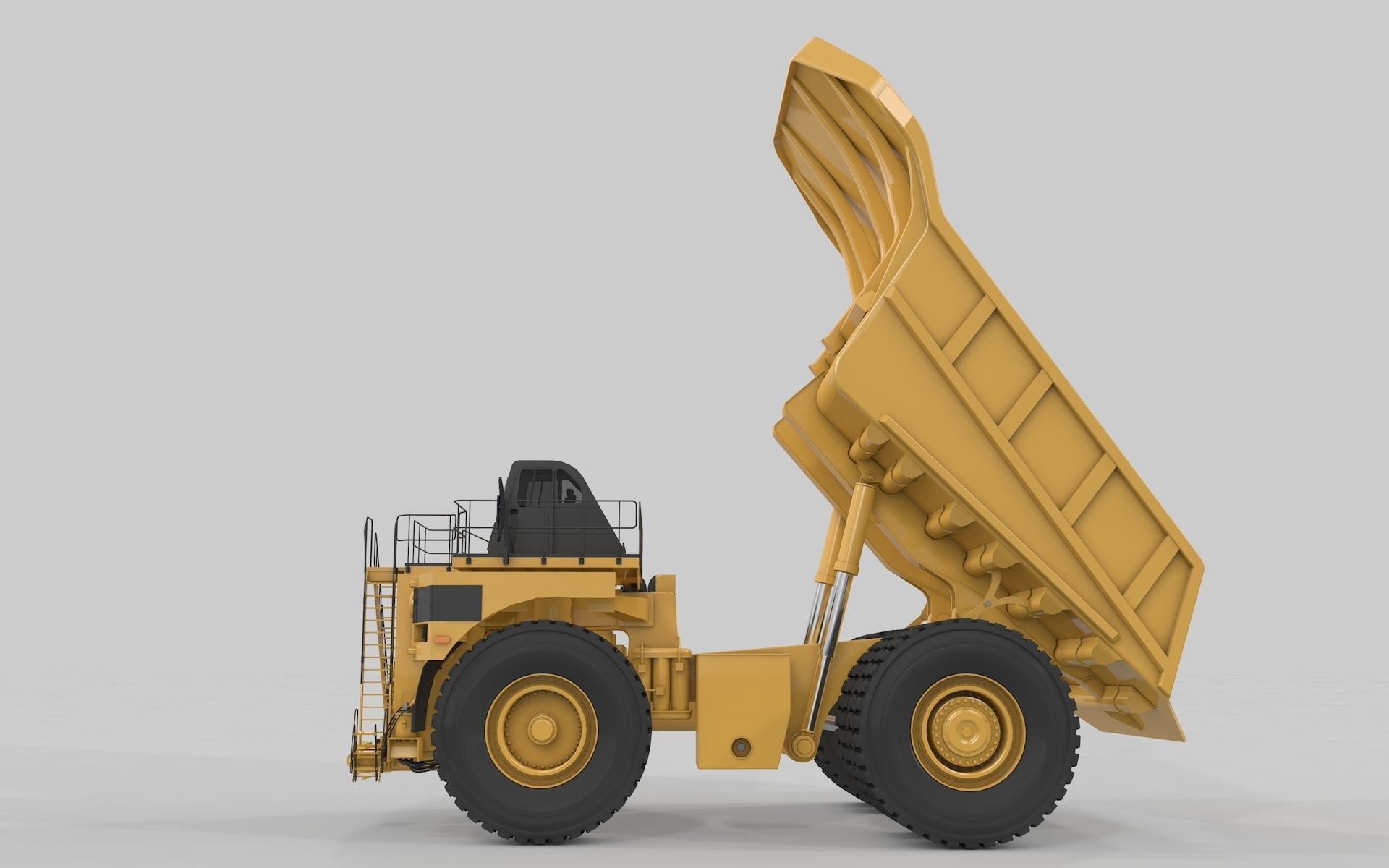 Mining Excavator and Truck 3D Model Collection_10