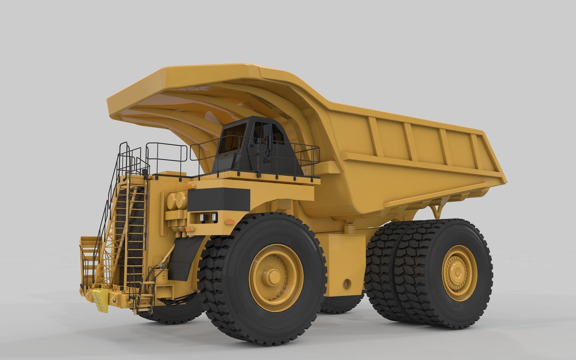 Mining Excavator and Truck 3D Model Collection_16