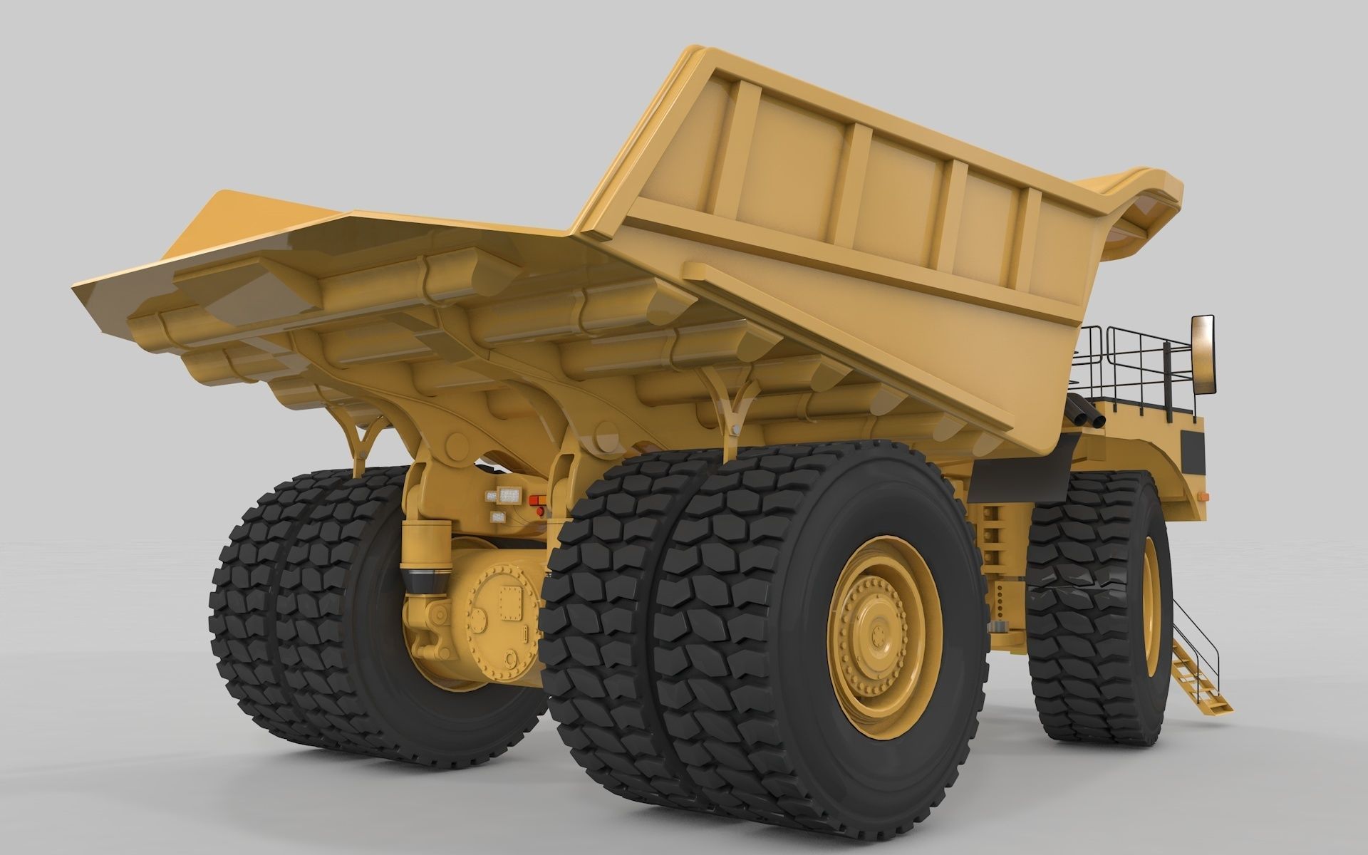 Mining Excavator and Truck 3D Model Collection_5
