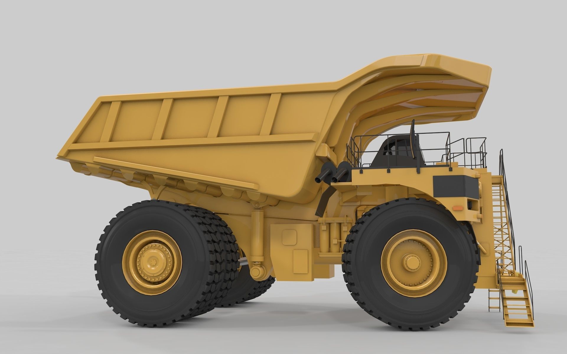 Mining Excavator and Truck 3D Model Collection_4