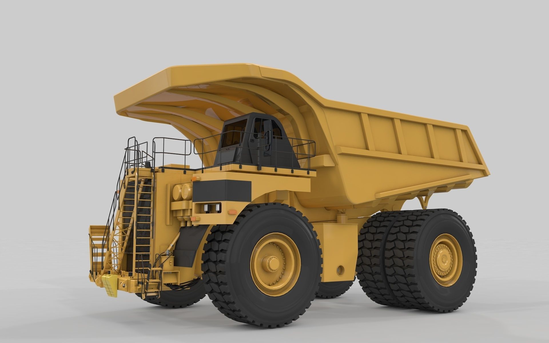 Mining Excavator and Truck 3D Model Collection_12