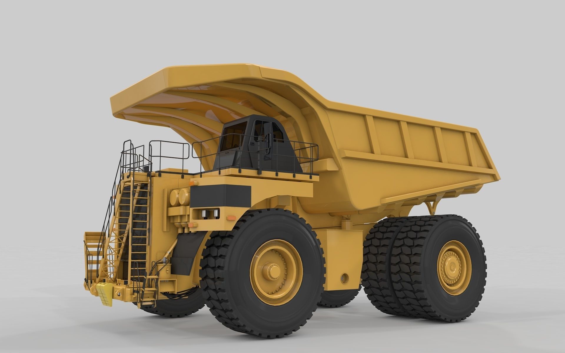 Mining Excavator and Truck 3D Model Collection_13
