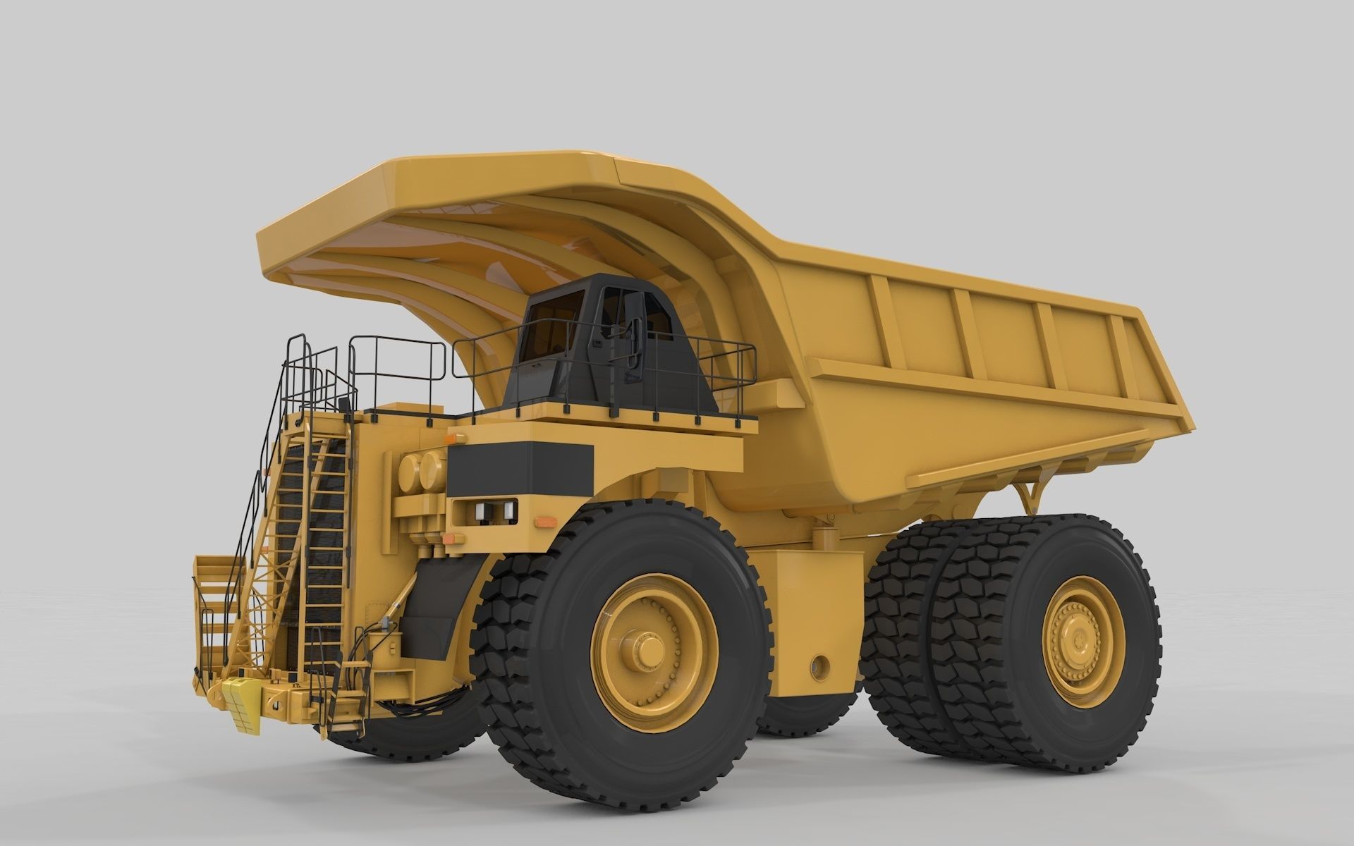 Mining Excavator and Truck 3D Model Collection_14