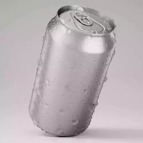 Wet Beverage Can With Ice