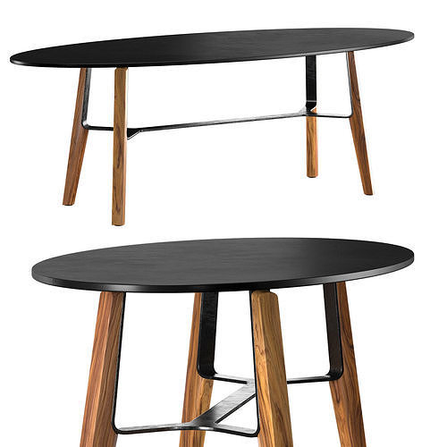 Liu CT oval Coffee Table 3D model