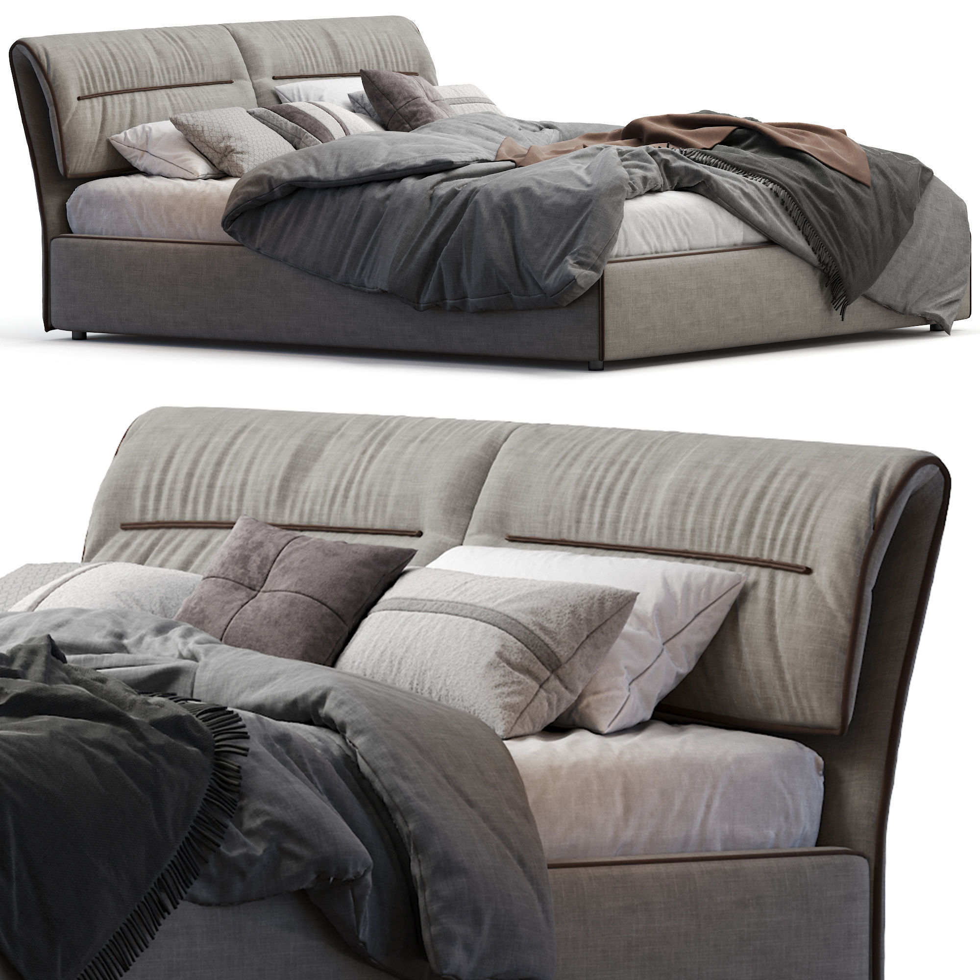 Campo Bonaldo Bed 3D model_1