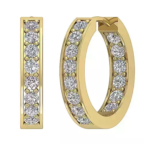 Woman Earring 3d Model