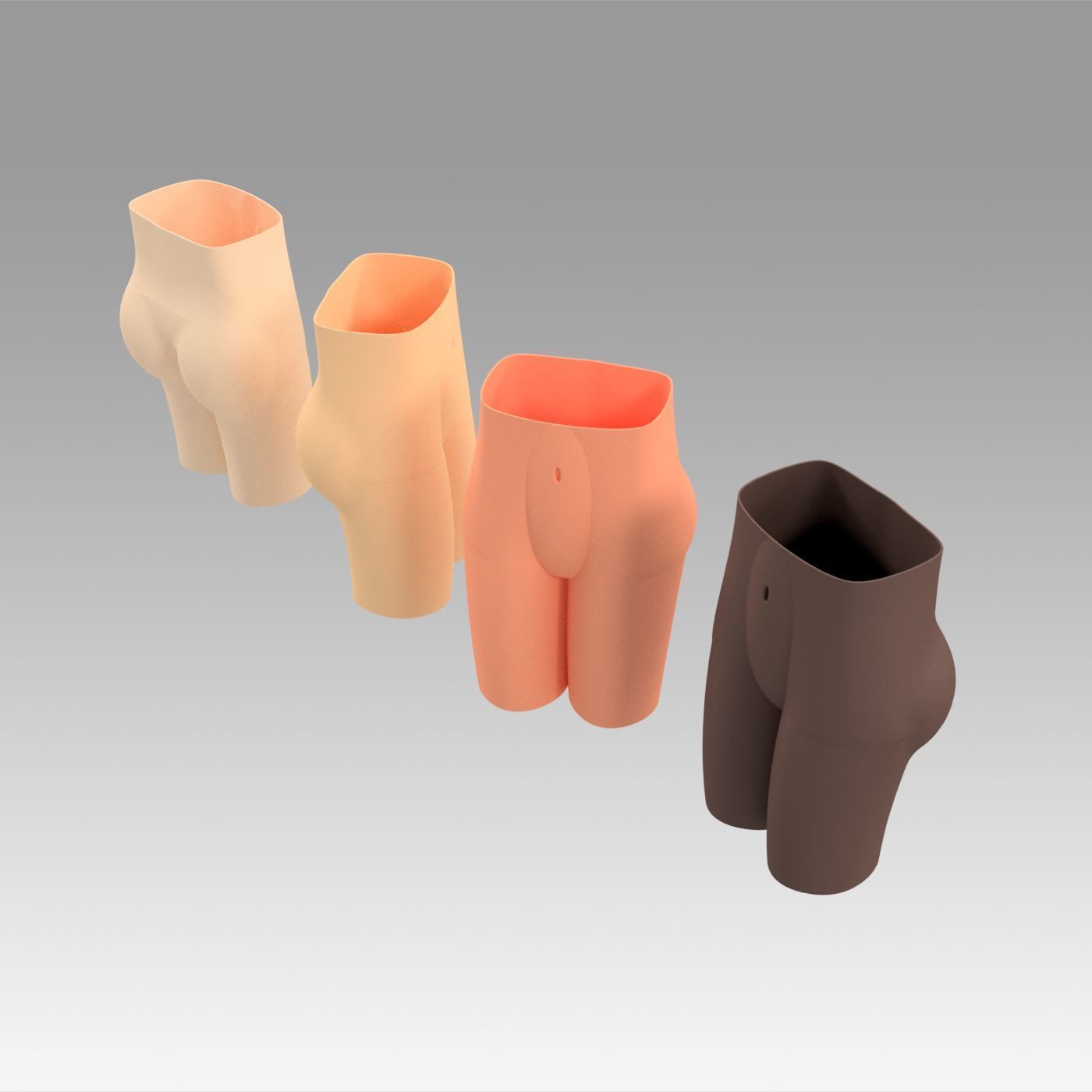 Female Form Vases 3D print model_3
