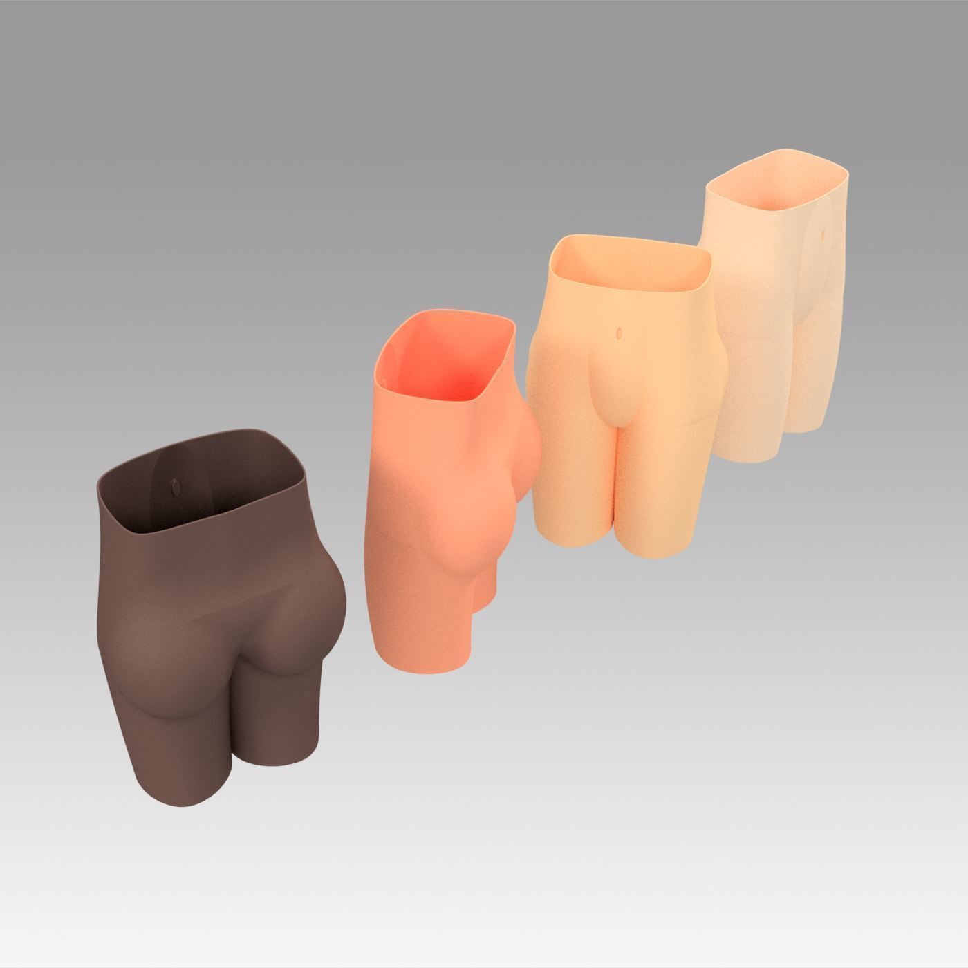 Female Form Vases 3D print model_5