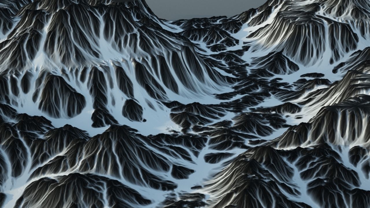 Stylized Terrain 3D model_9