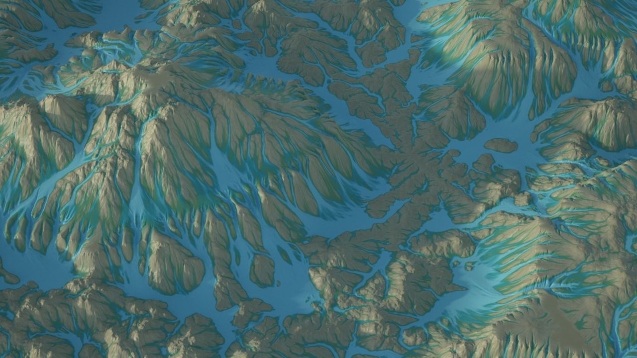 Stylized Terrain 3D model_6
