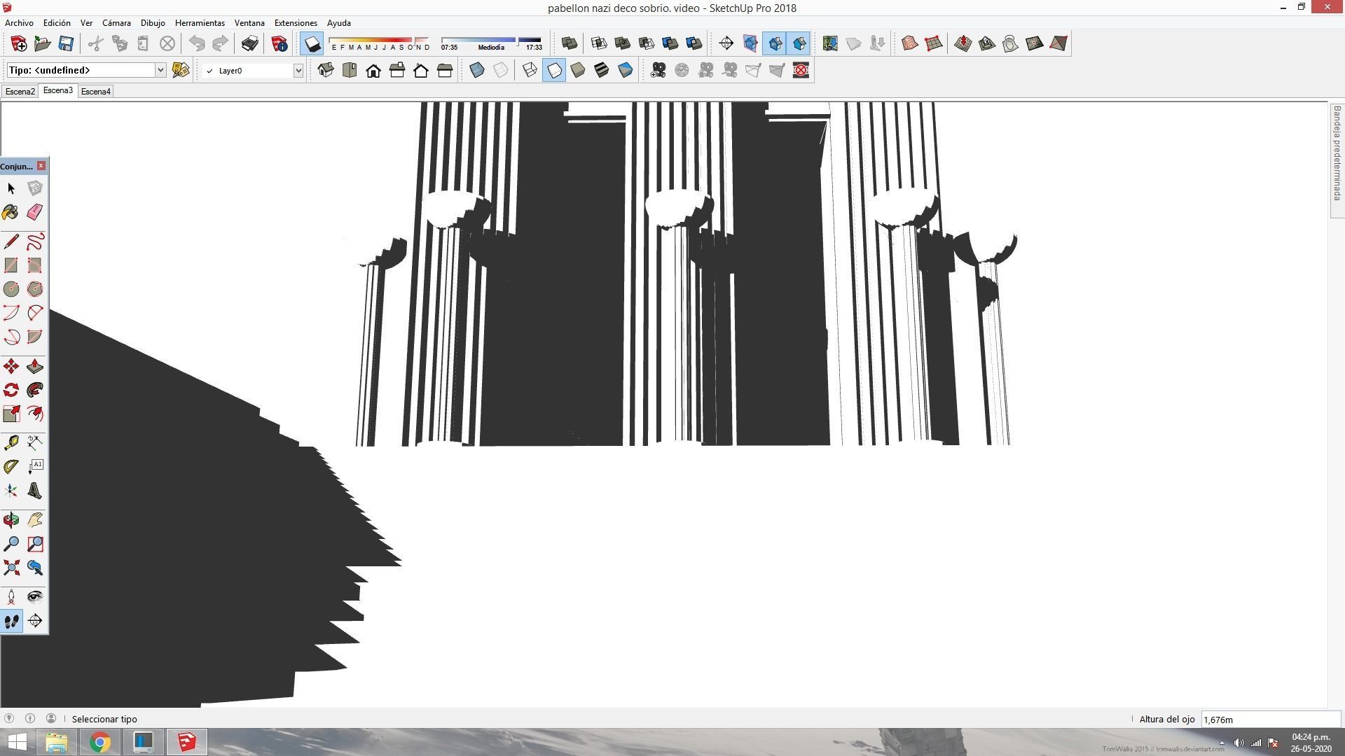 Nazi Germany Pavilion at the 1937 Paris International Exposition Low-poly 3D model_12