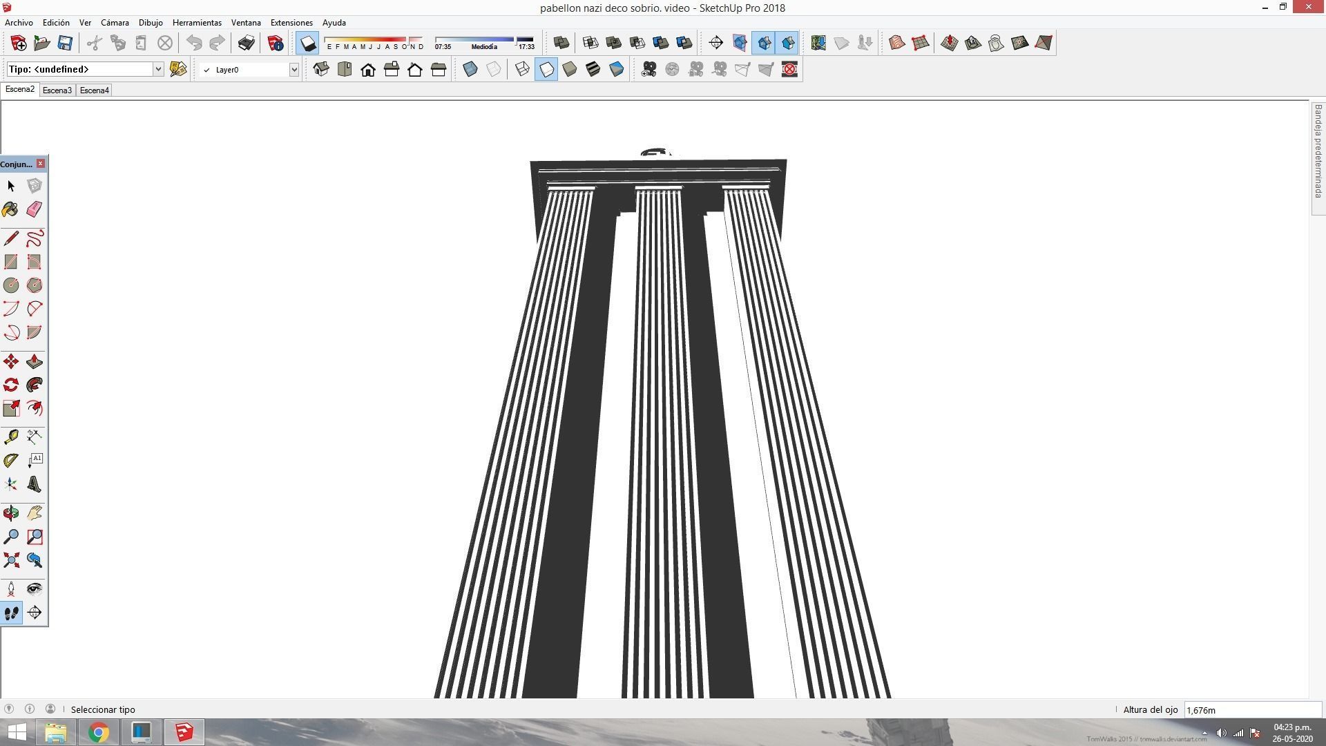 Nazi Germany Pavilion at the 1937 Paris International Exposition Low-poly 3D model_11