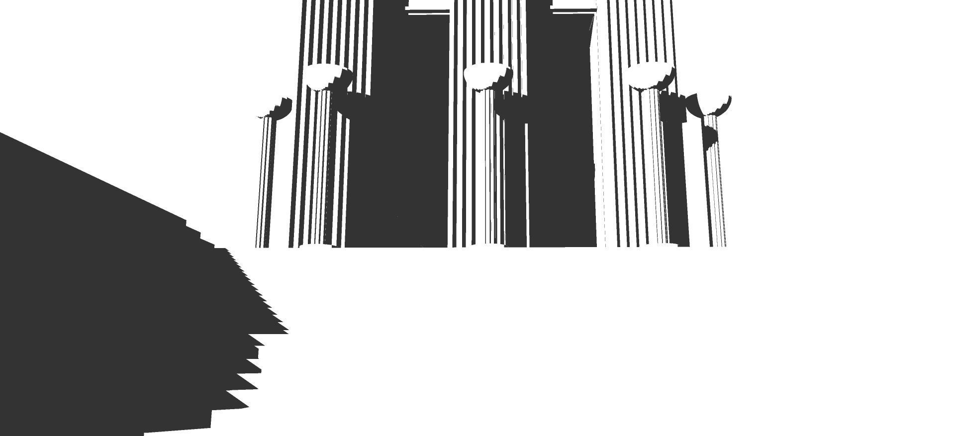 Nazi Germany Pavilion at the 1937 Paris International Exposition Low-poly 3D model_10