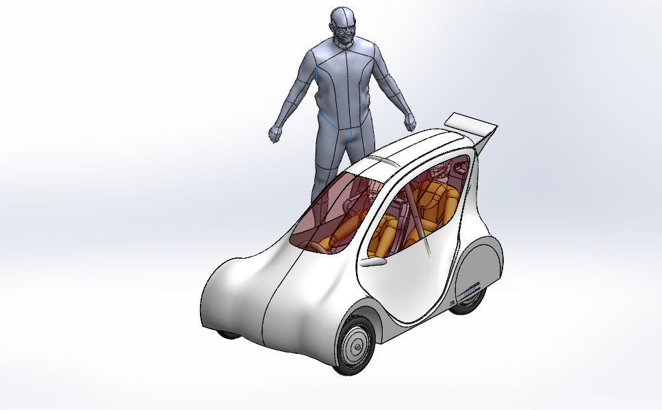Universty electric car desing for efficiency racing 3D model_13
