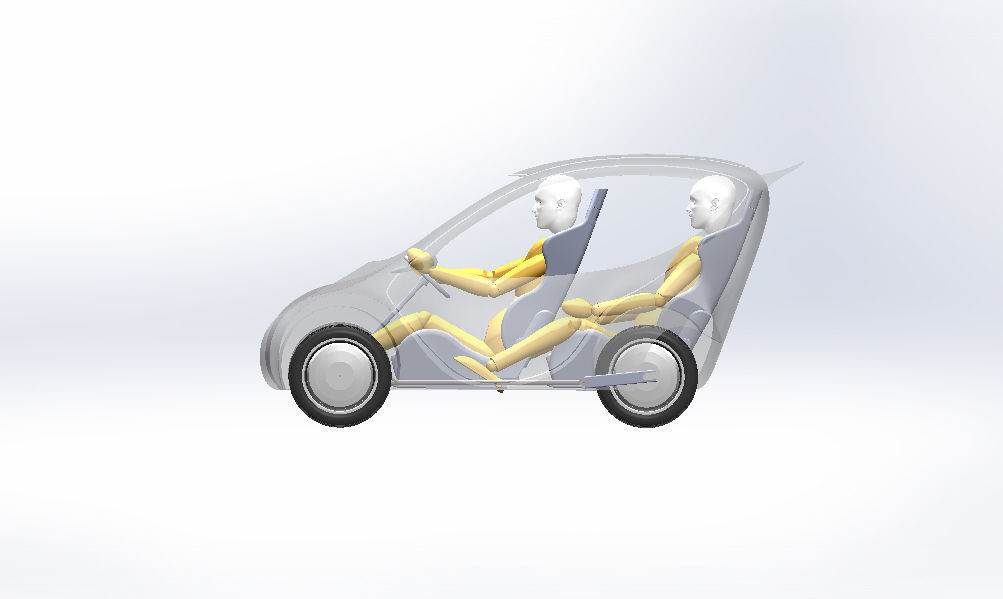 Universty electric car desing for efficiency racing 3D model_5