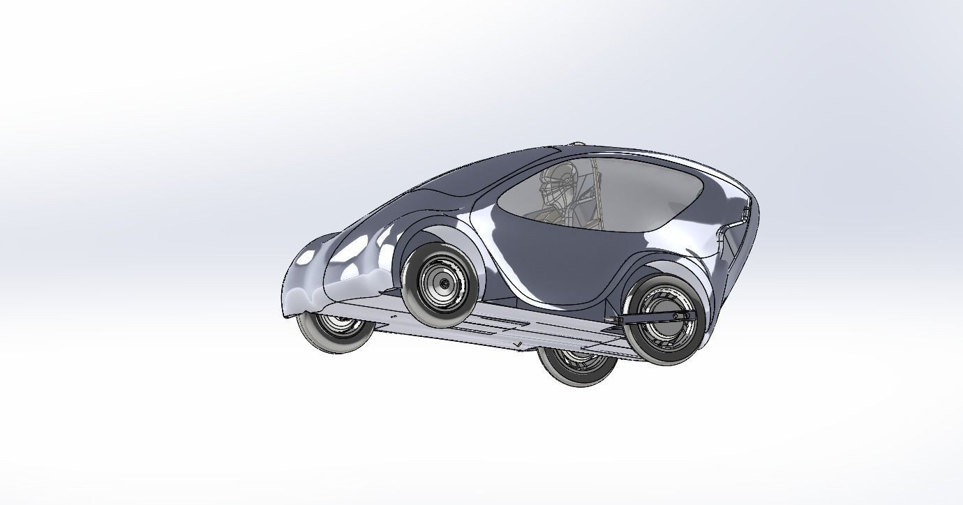Universty electric car desing for efficiency racing 3D model_15