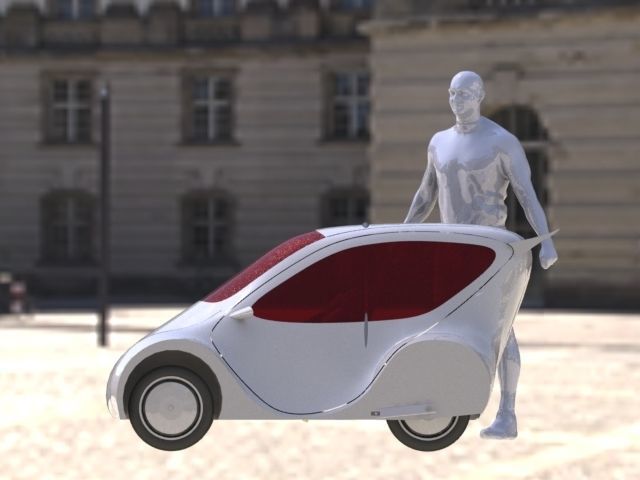 Universty electric car desing for efficiency racing 3D model_11