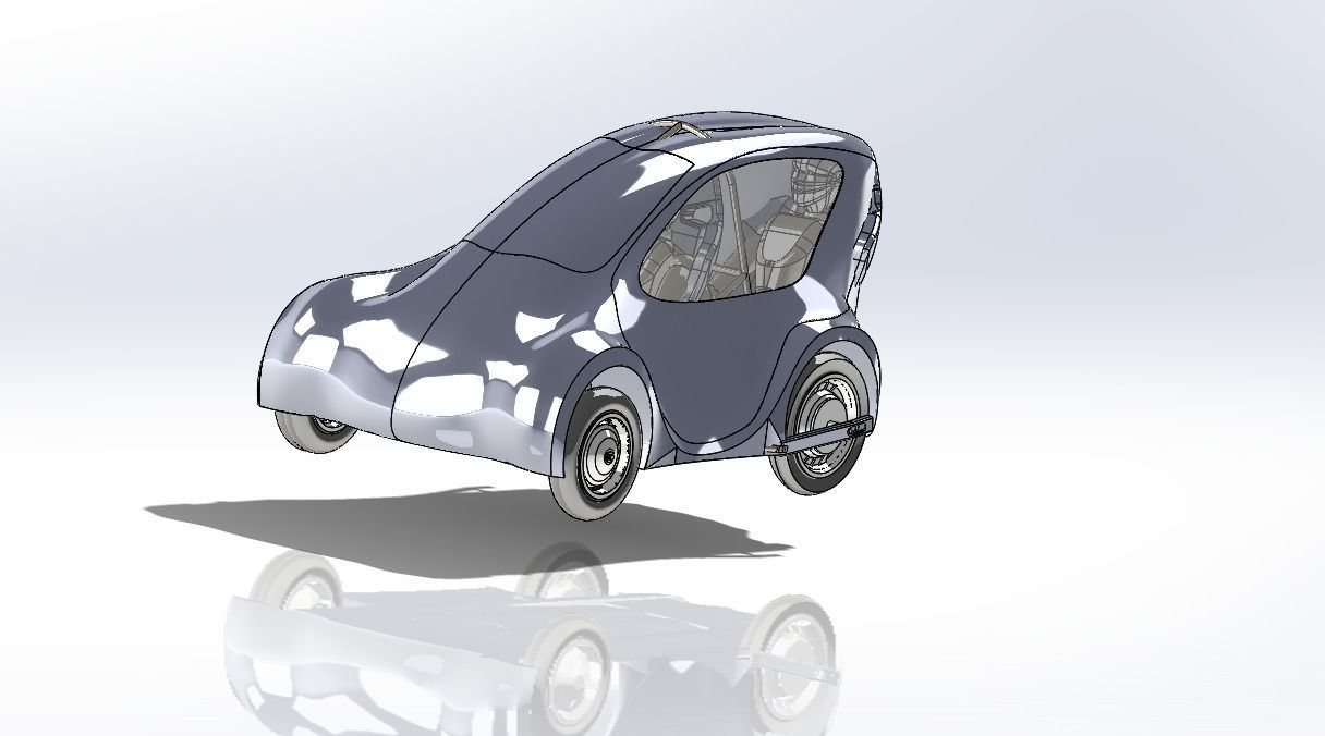 Universty electric car desing for efficiency racing 3D model_14