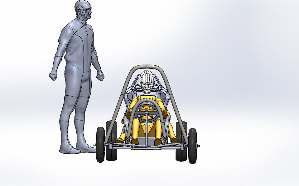 Universty electric car desing for efficiency racing 3D model_4