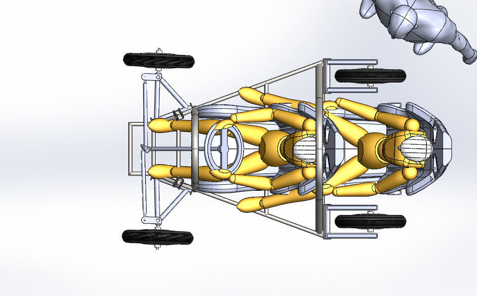 Universty electric car desing for efficiency racing 3D model_2