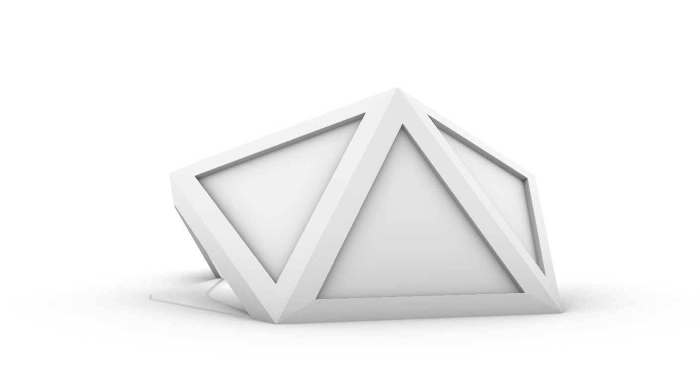 Geodesic Dome Structure with Frame and Glass Panels 3D model_10