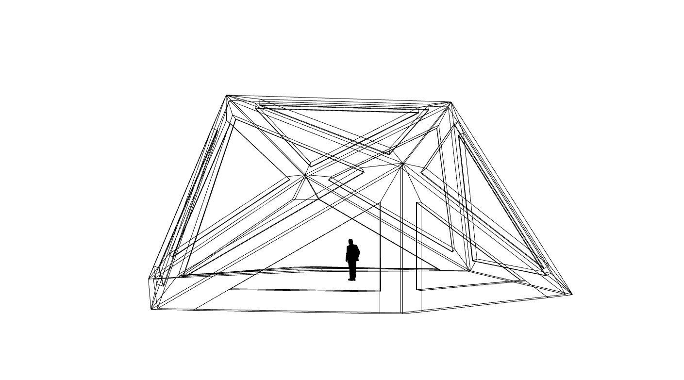 Geodesic Dome Structure with Frame and Glass Panels 3D model_32
