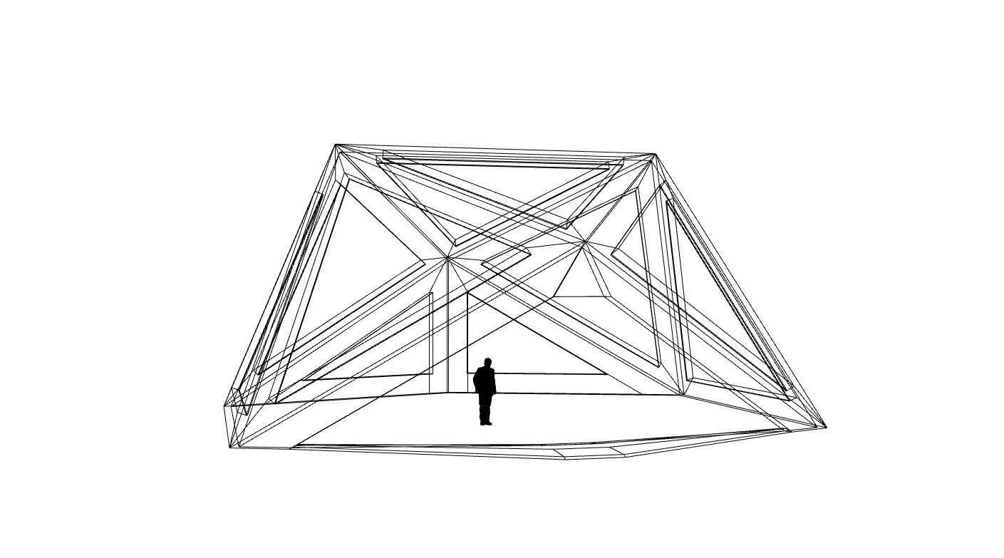 Geodesic Dome Structure with Frame and Glass Panels 3D model_72