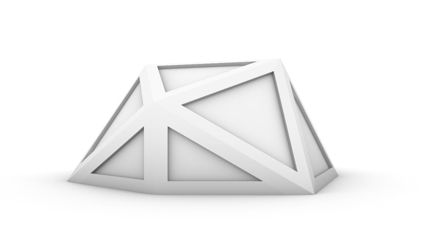 Geodesic Dome Structure with Frame and Glass Panels 3D model_38