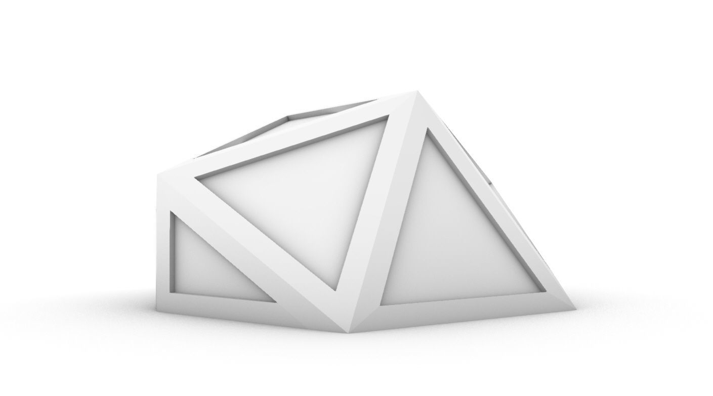 Geodesic Dome Structure with Frame and Glass Panels 3D model_46