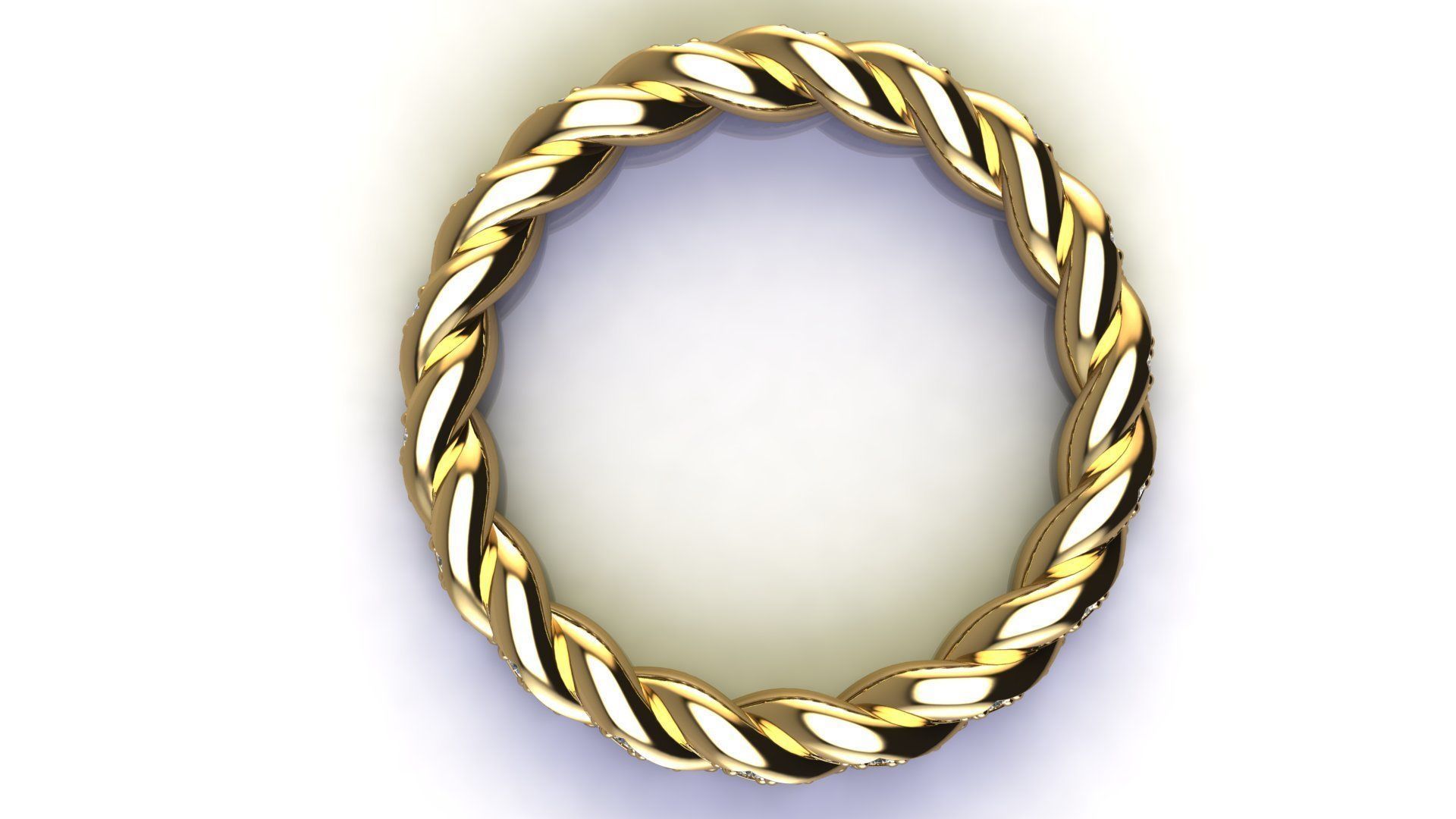 Paveflex Ring with Diamonds 3D print model_5