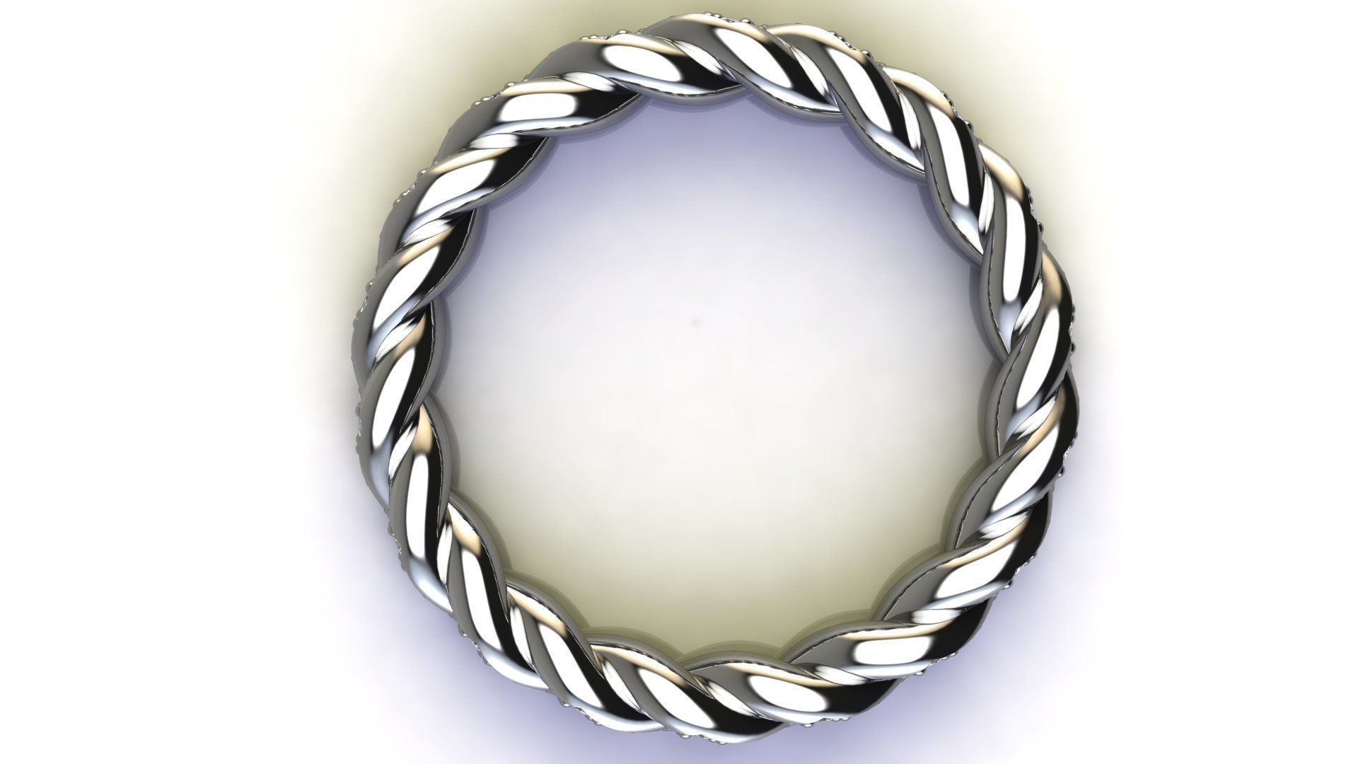 Paveflex Ring with Diamonds 3D print model_9